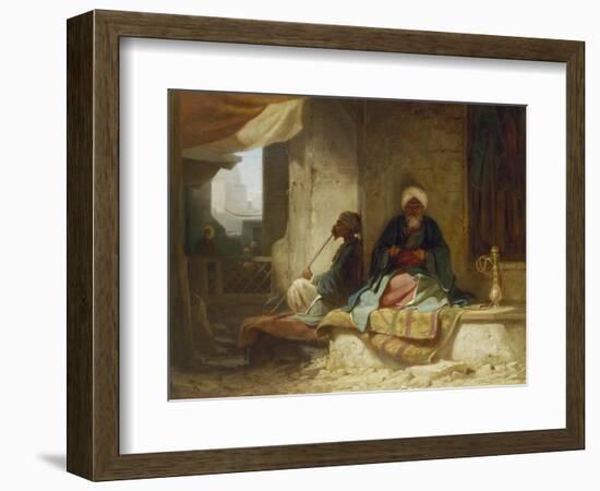 Two Turks in a Coffee House-Carl Spitzweg-Framed Giclee Print