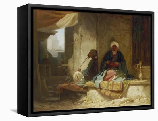 Two Turks in a Coffee House-Carl Spitzweg-Framed Premier Image Canvas