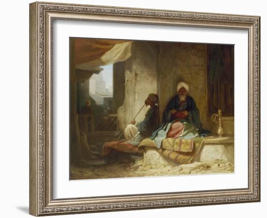 Two Turks in a Coffee House-Carl Spitzweg-Framed Giclee Print