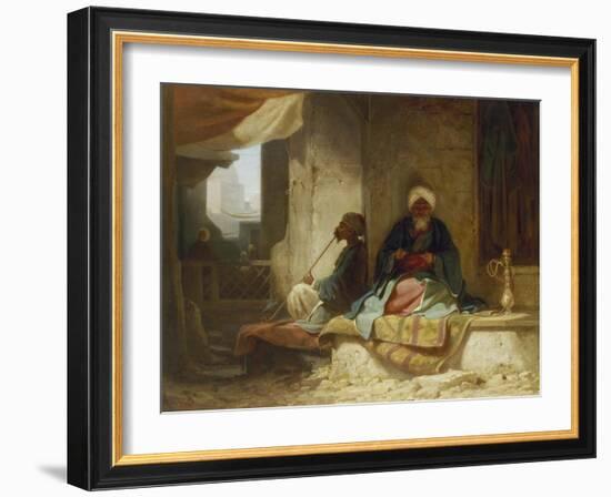 Two Turks in a Coffee House-Carl Spitzweg-Framed Giclee Print