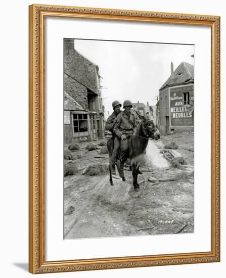 Two U.S. Soldiers, Pfc William Jackson and T4 Joseph King-null-Framed Photographic Print