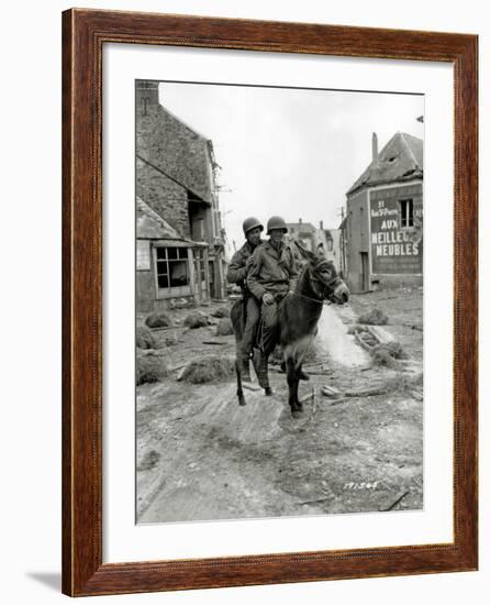 Two U.S. Soldiers, Pfc William Jackson and T4 Joseph King-null-Framed Photographic Print