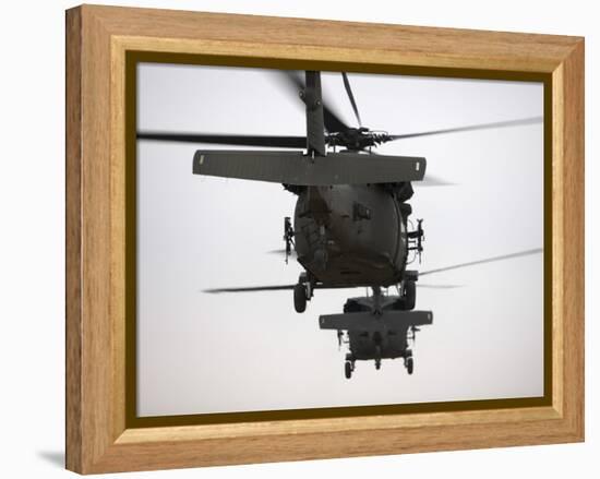 Two UH-60 Black Hawks Underway on a Mission over Northern Iraq-null-Framed Premier Image Canvas