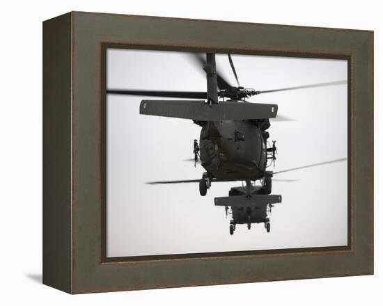 Two UH-60 Black Hawks Underway on a Mission over Northern Iraq-null-Framed Premier Image Canvas