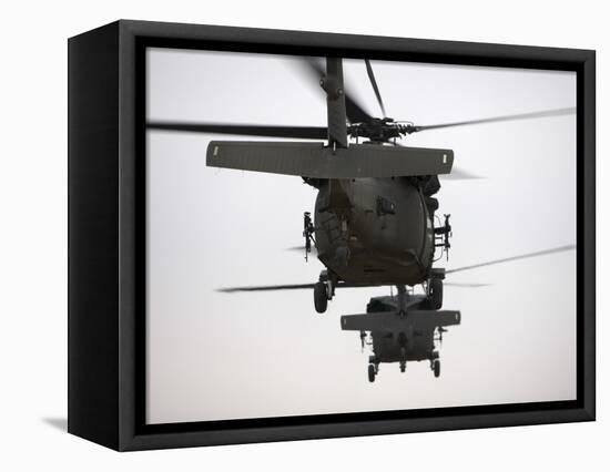 Two UH-60 Black Hawks Underway on a Mission over Northern Iraq-null-Framed Premier Image Canvas