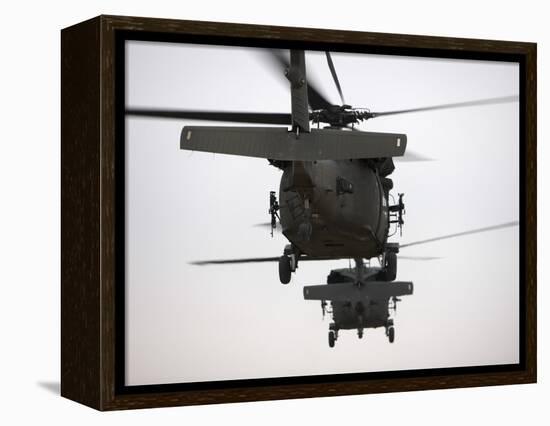 Two UH-60 Black Hawks Underway on a Mission over Northern Iraq-null-Framed Premier Image Canvas