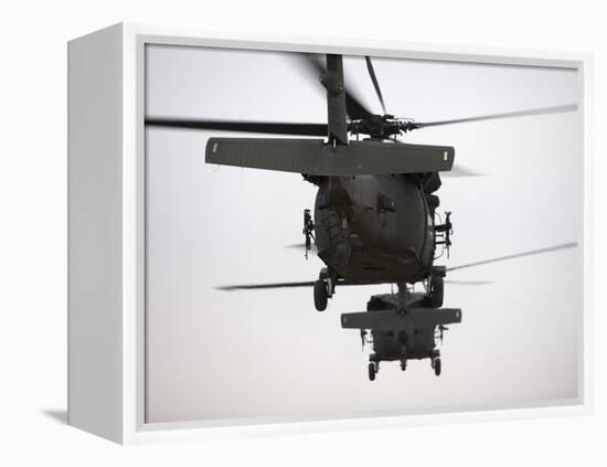 Two UH-60 Black Hawks Underway on a Mission over Northern Iraq-null-Framed Premier Image Canvas