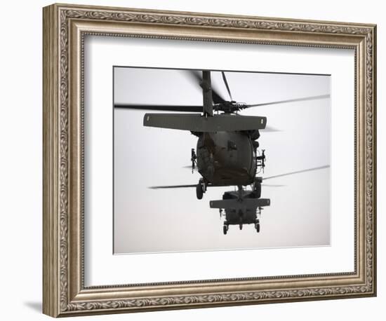 Two UH-60 Black Hawks Underway on a Mission over Northern Iraq-null-Framed Photographic Print