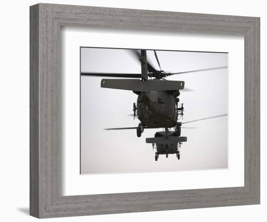 Two UH-60 Black Hawks Underway on a Mission over Northern Iraq-null-Framed Photographic Print