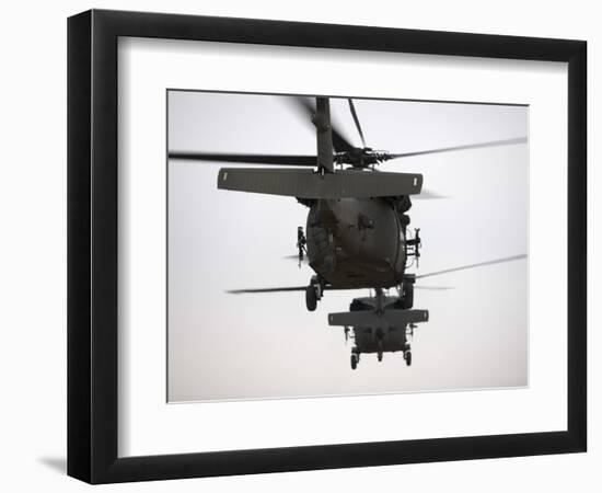 Two UH-60 Black Hawks Underway on a Mission over Northern Iraq-null-Framed Photographic Print