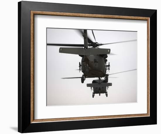 Two UH-60 Black Hawks Underway on a Mission over Northern Iraq-null-Framed Photographic Print