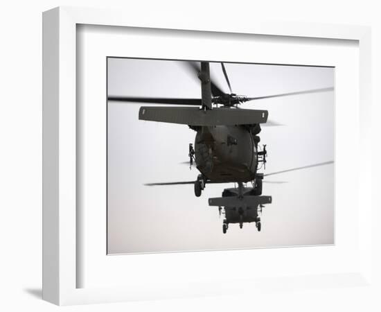 Two UH-60 Black Hawks Underway on a Mission over Northern Iraq-null-Framed Photographic Print