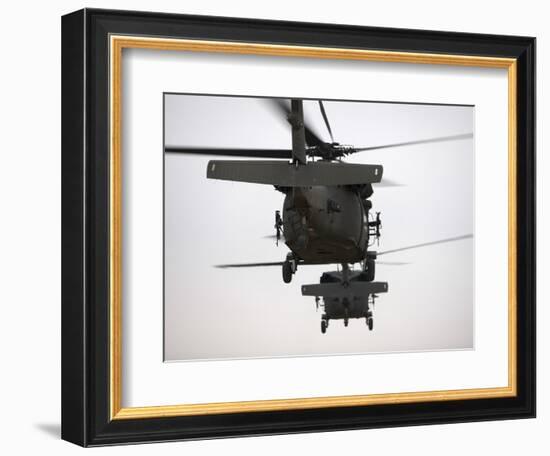 Two UH-60 Black Hawks Underway on a Mission over Northern Iraq--Framed Photographic Print