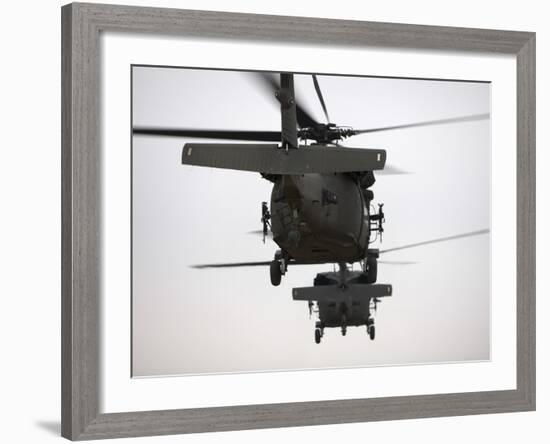 Two UH-60 Black Hawks Underway on a Mission over Northern Iraq-null-Framed Photographic Print