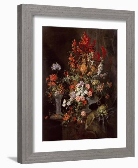 Two Vases of Flowers-Jean-Baptiste Monnoyer-Framed Giclee Print