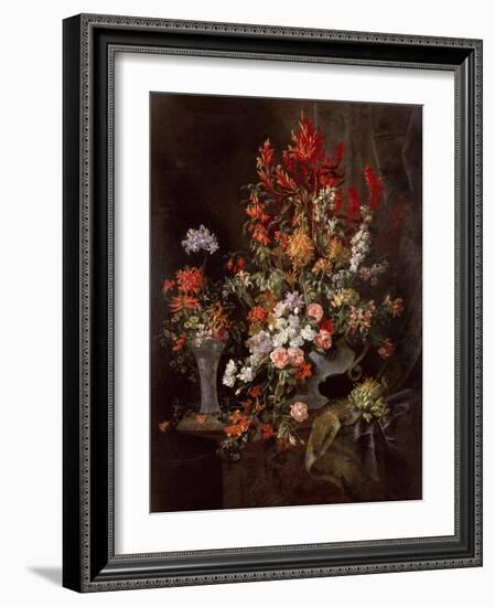 Two Vases of Flowers-Jean-Baptiste Monnoyer-Framed Giclee Print