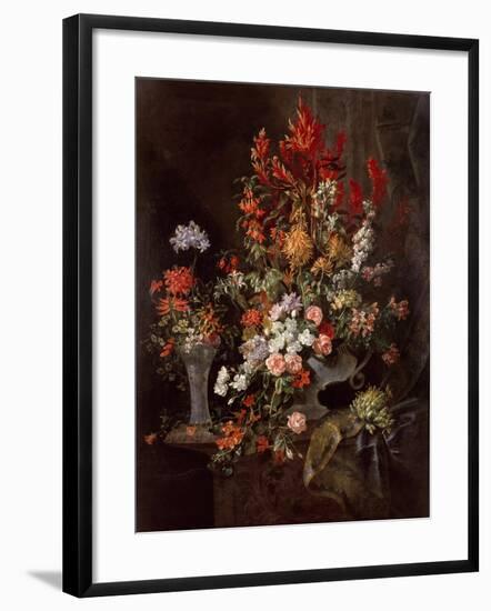 Two Vases of Flowers-Jean-Baptiste Monnoyer-Framed Giclee Print