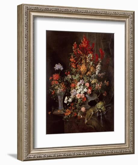 Two Vases of Flowers-Jean-Baptiste Monnoyer-Framed Giclee Print