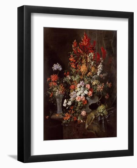 Two Vases of Flowers-Jean-Baptiste Monnoyer-Framed Giclee Print