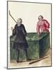 Two Venetian Nobleman Playing Billiards, by Jan Grevenbroeck (1731-1807), Italy, 18th Century-null-Mounted Giclee Print