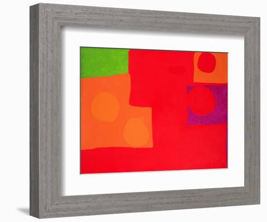 Two Vermillions, Green and Purple in Red: March 1965-Patrick Heron-Framed Premium Giclee Print