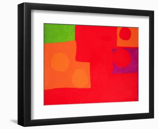 Two Vermillions, Green and Purple in Red: March 1965-Patrick Heron-Framed Premium Giclee Print