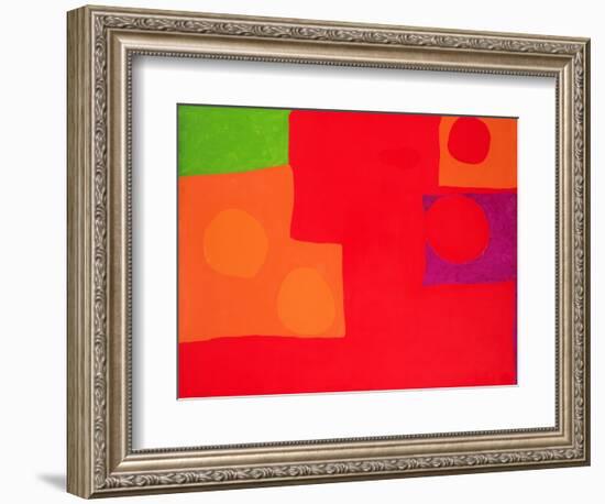 Two Vermillions, Green and Purple in Red: March 1965-Patrick Heron-Framed Giclee Print