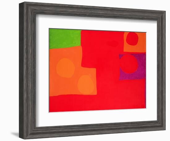 Two Vermillions, Green and Purple in Red: March 1965-Patrick Heron-Framed Giclee Print