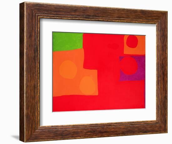 Two Vermillions, Green and Purple in Red: March 1965-Patrick Heron-Framed Giclee Print