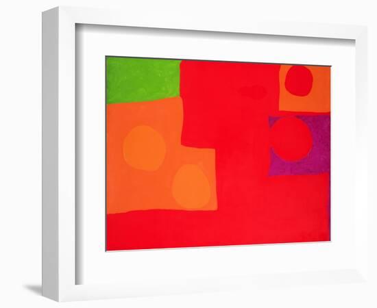 Two Vermillions, Green and Purple in Red: March 1965-Patrick Heron-Framed Giclee Print