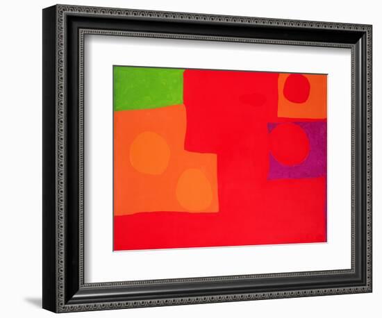 Two Vermillions, Green and Purple in Red: March 1965-Patrick Heron-Framed Giclee Print