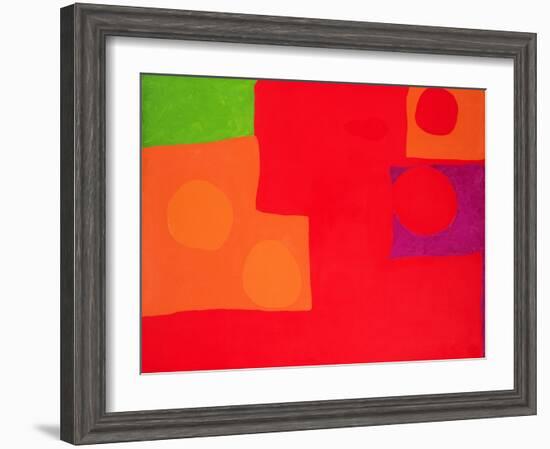 Two Vermillions, Green and Purple in Red: March 1965-Patrick Heron-Framed Giclee Print