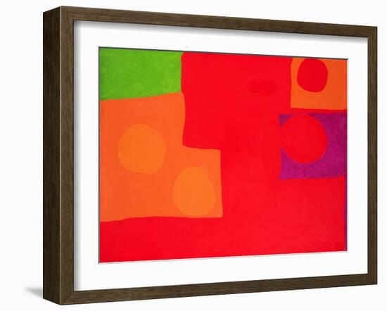 Two Vermillions, Green and Purple in Red: March 1965-Patrick Heron-Framed Giclee Print