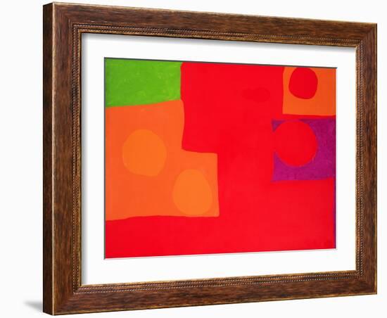 Two Vermillions, Green and Purple in Red: March 1965-Patrick Heron-Framed Giclee Print