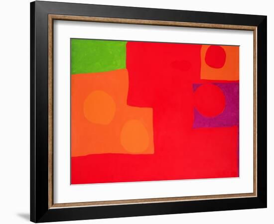 Two Vermillions, Green and Purple in Red: March 1965-Patrick Heron-Framed Giclee Print