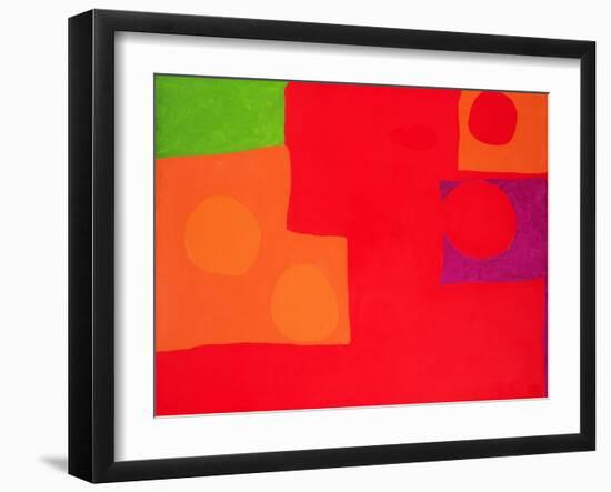 Two Vermillions, Green and Purple in Red: March 1965-Patrick Heron-Framed Giclee Print