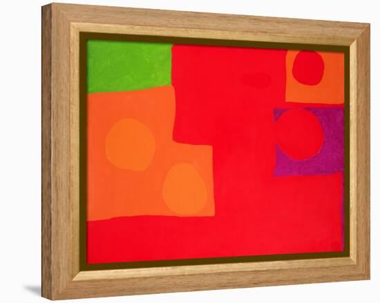 Two Vermillions, Green and Purple in Red: March 1965-Patrick Heron-Framed Premier Image Canvas