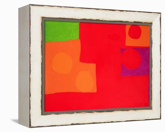 Two Vermillions, Green and Purple in Red: March 1965-Patrick Heron-Framed Premier Image Canvas