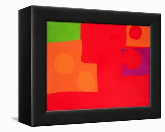 Two Vermillions, Green and Purple in Red: March 1965-Patrick Heron-Framed Premier Image Canvas