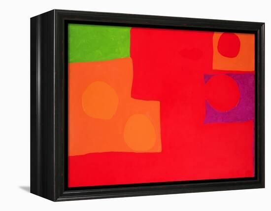 Two Vermillions, Green and Purple in Red: March 1965-Patrick Heron-Framed Premier Image Canvas