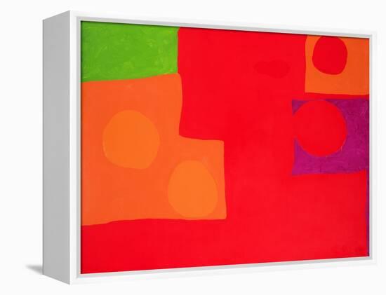 Two Vermillions, Green and Purple in Red: March 1965-Patrick Heron-Framed Premier Image Canvas