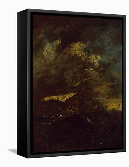 Two Vessels in a Storm-Francesco Guardi-Framed Premier Image Canvas