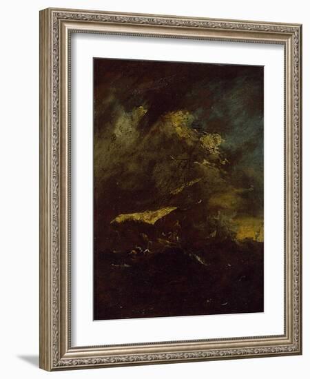 Two Vessels in a Storm-Francesco Guardi-Framed Giclee Print