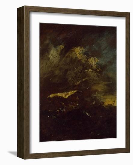 Two Vessels in a Storm-Francesco Guardi-Framed Giclee Print