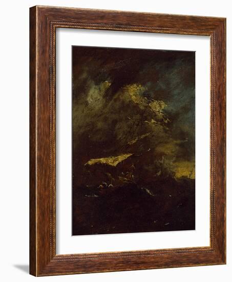 Two Vessels in a Storm-Francesco Guardi-Framed Giclee Print