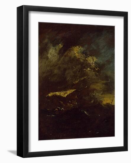 Two Vessels in a Storm-Francesco Guardi-Framed Giclee Print