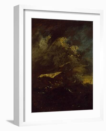 Two Vessels in a Storm-Francesco Guardi-Framed Giclee Print