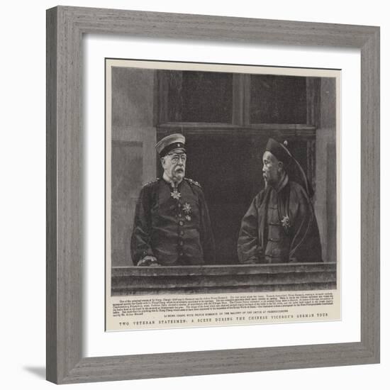 Two Veteran Statesmen, a Scene During the Chinese Viceroy's German Tour-null-Framed Giclee Print