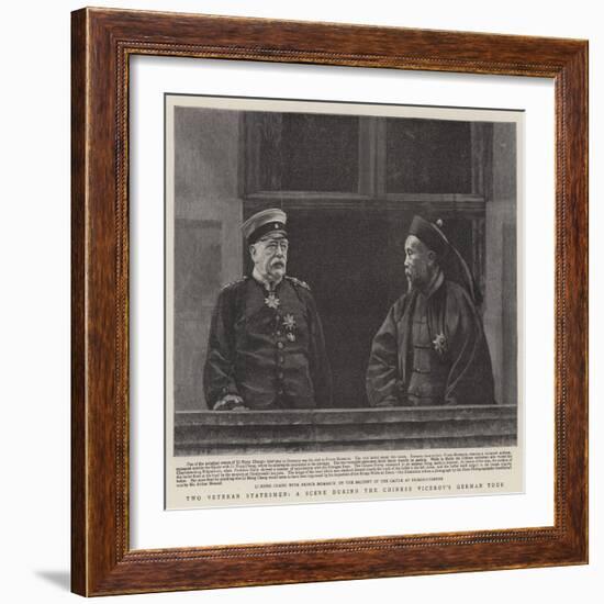 Two Veteran Statesmen, a Scene During the Chinese Viceroy's German Tour-null-Framed Giclee Print