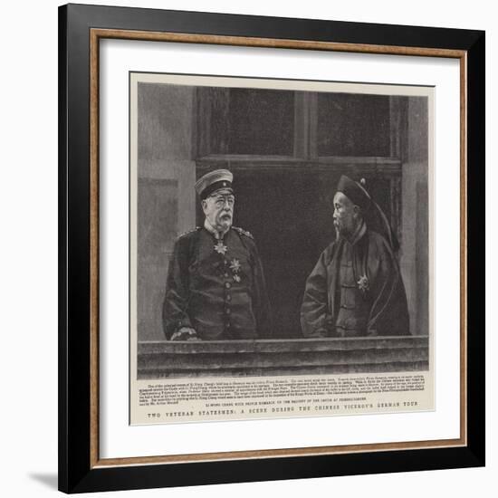 Two Veteran Statesmen, a Scene During the Chinese Viceroy's German Tour-null-Framed Giclee Print